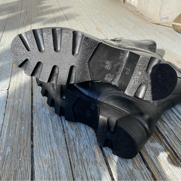 Vintage Combat Boots Altama Military Black Leather Lace Ups Mens 6 / Womens 8 - Picture 8 of 12